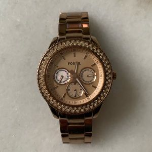 Rose Gold Fossil Watch